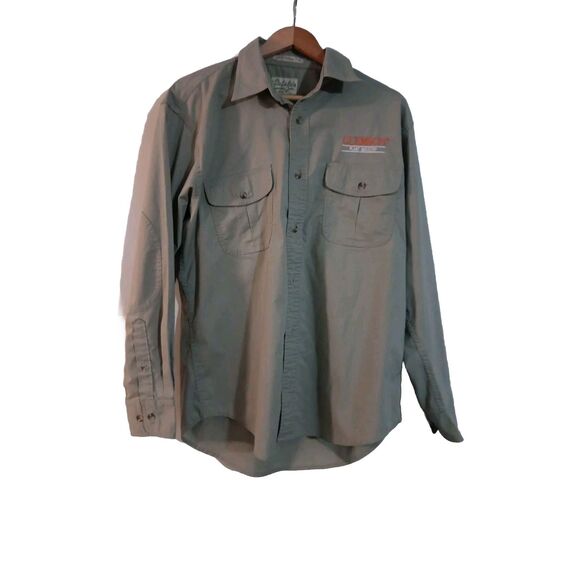 Clemson Plant Industry Cabelas Soft Canvas Trail Shirt Men’s M Button Front Long - Picture 1 of 5